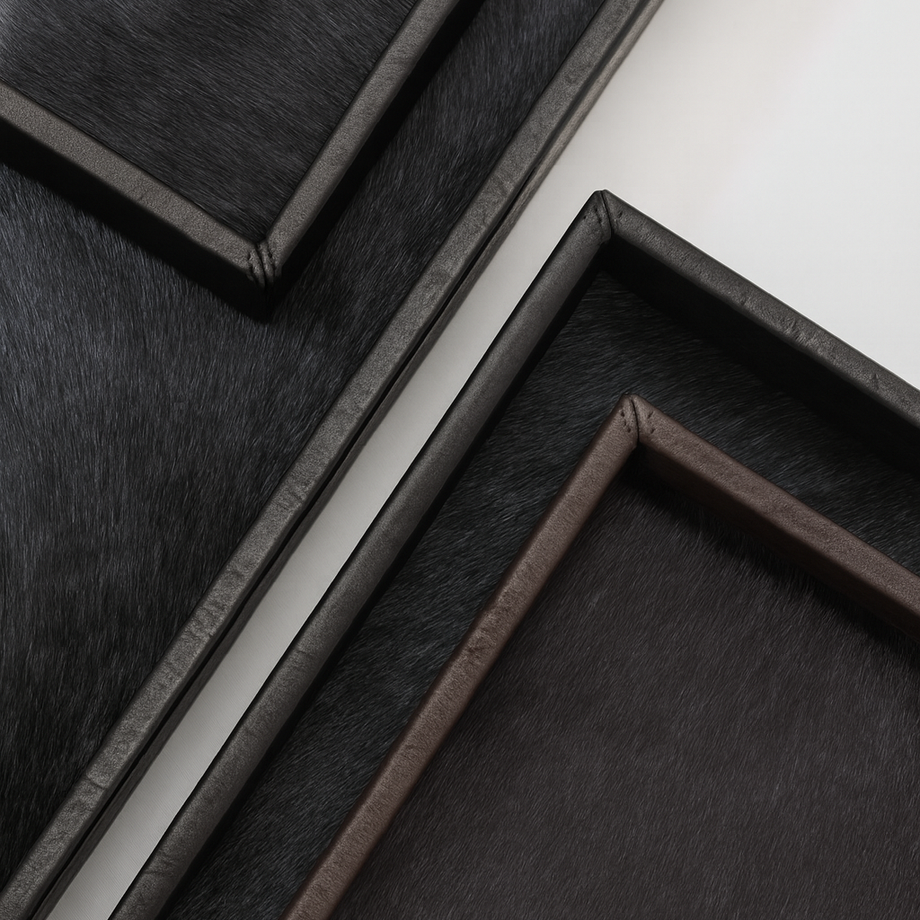 Lamb, Leather & Fur Tray