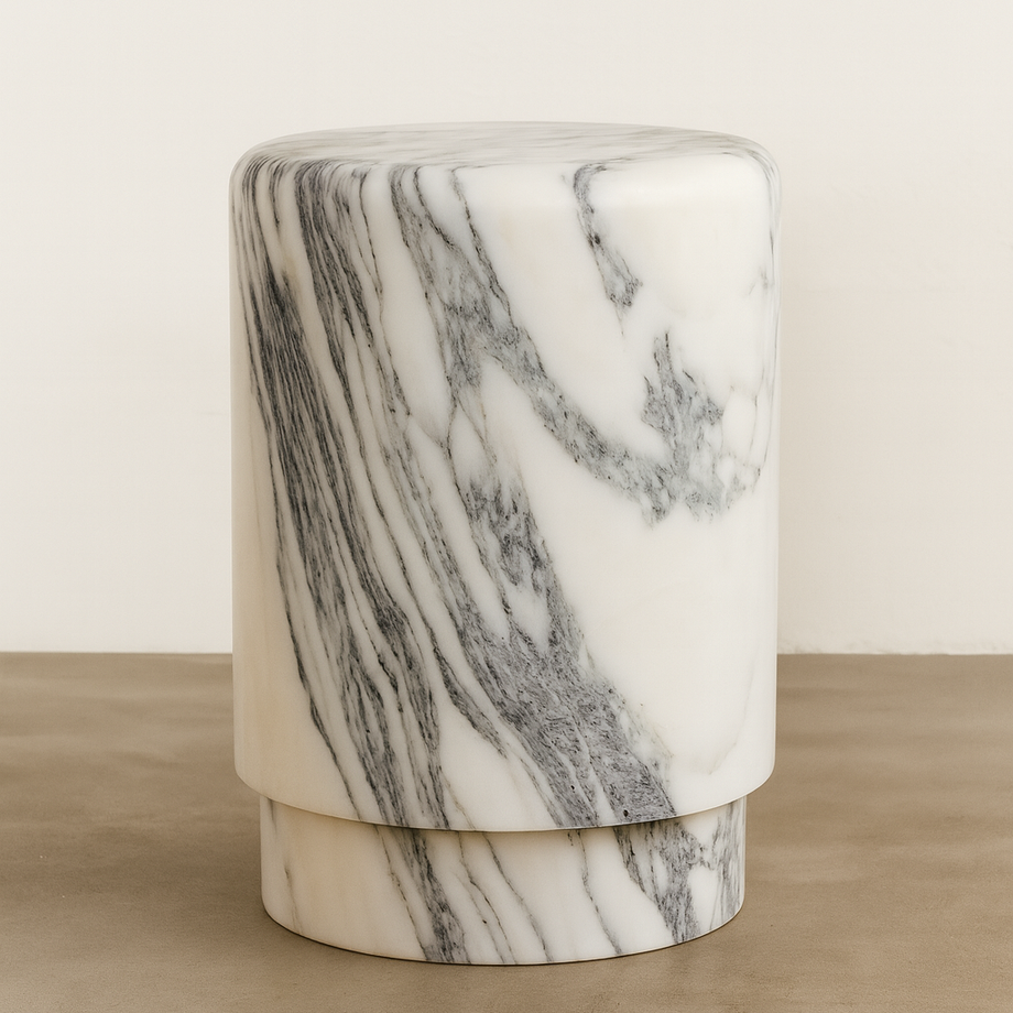 Tabou Stool, Calacatta Viola Special
