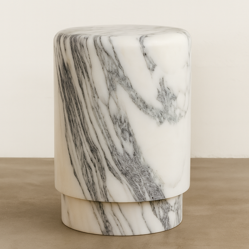 Tabou Stool, Calacatta Viola Special
