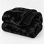 Black Sable Faux Fur Throw