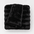Black Sable Faux Fur Throw