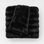 Black Sable Faux Fur Throw