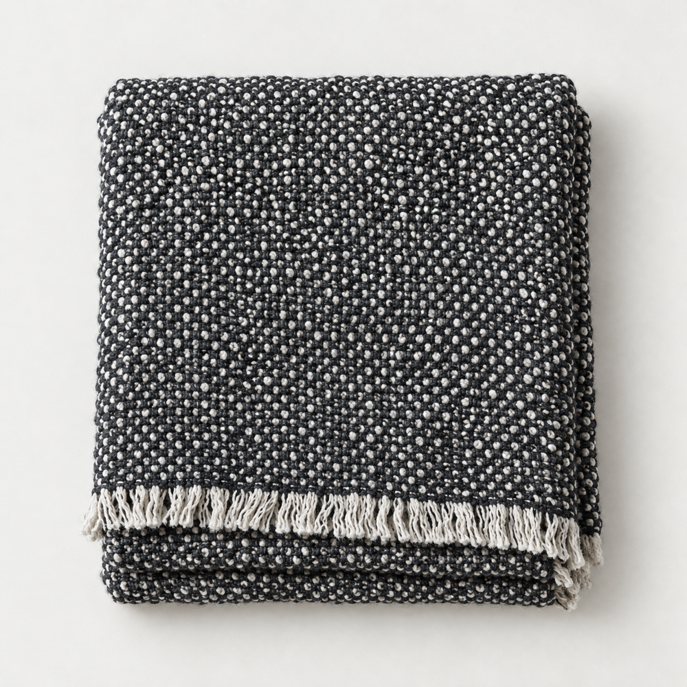 Boucle Linen, Black
