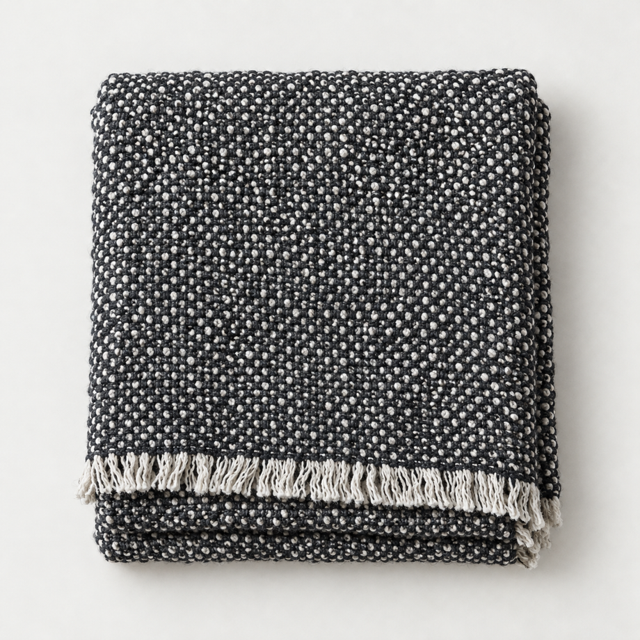 Boucle Linen, Black