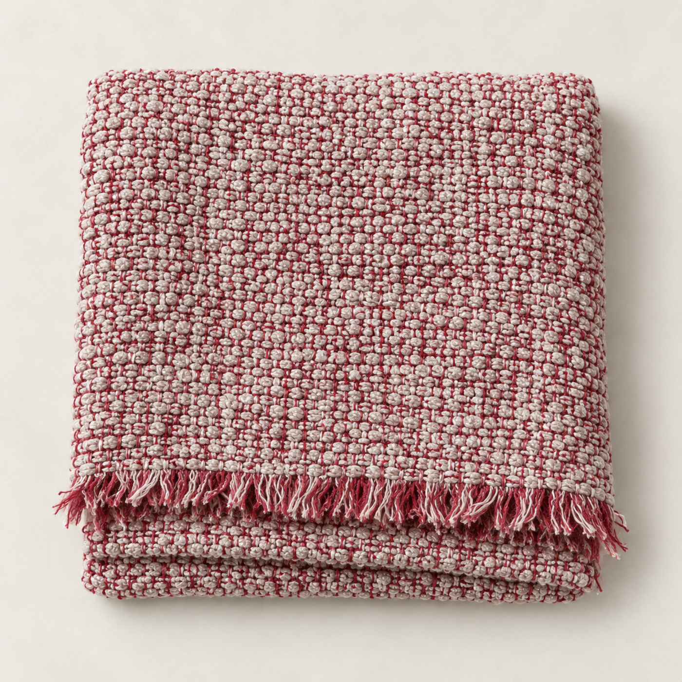 Boucle Linen, Red