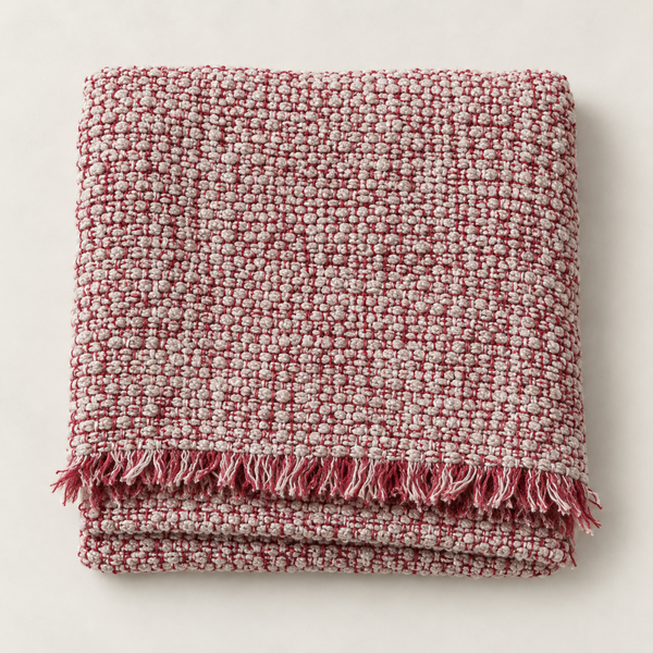Boucle Linen, Red