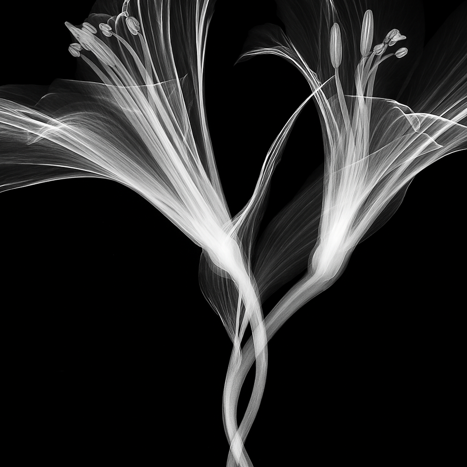 Flower Xray on Black, Series of 4