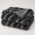 Grey Bunny Faux Fur Throw