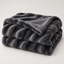 Grey Bunny Faux Fur Throw