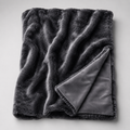 Grey Bunny Faux Fur Throw
