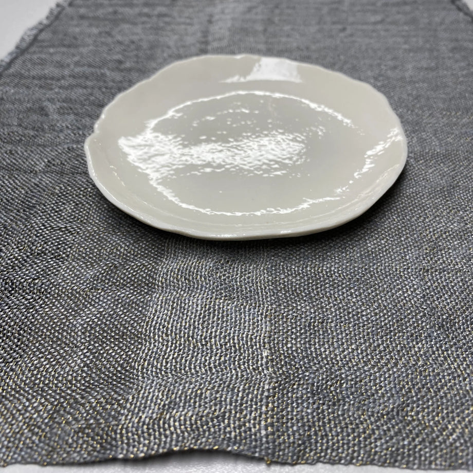 Linen Ieva Placemat, Silver Grey
