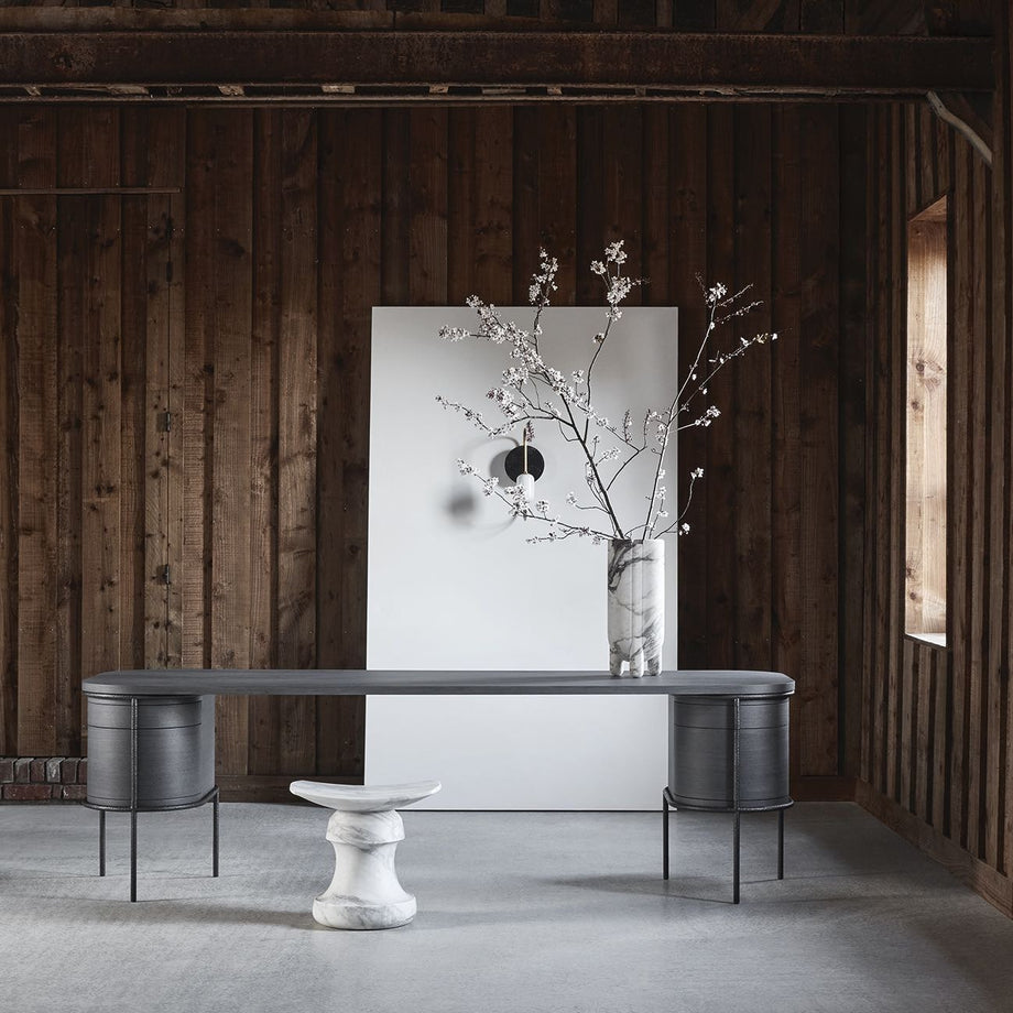 Jef Desk, Oak & Hammered Iron