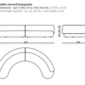 Lek Curved Banquette, 4 sizes