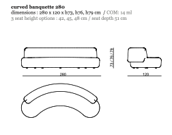Lek Curved Banquette, 4 sizes