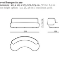 Lek Curved Banquette, 4 sizes