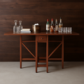 Liam Drop Leaf Campaign Table - Walnut