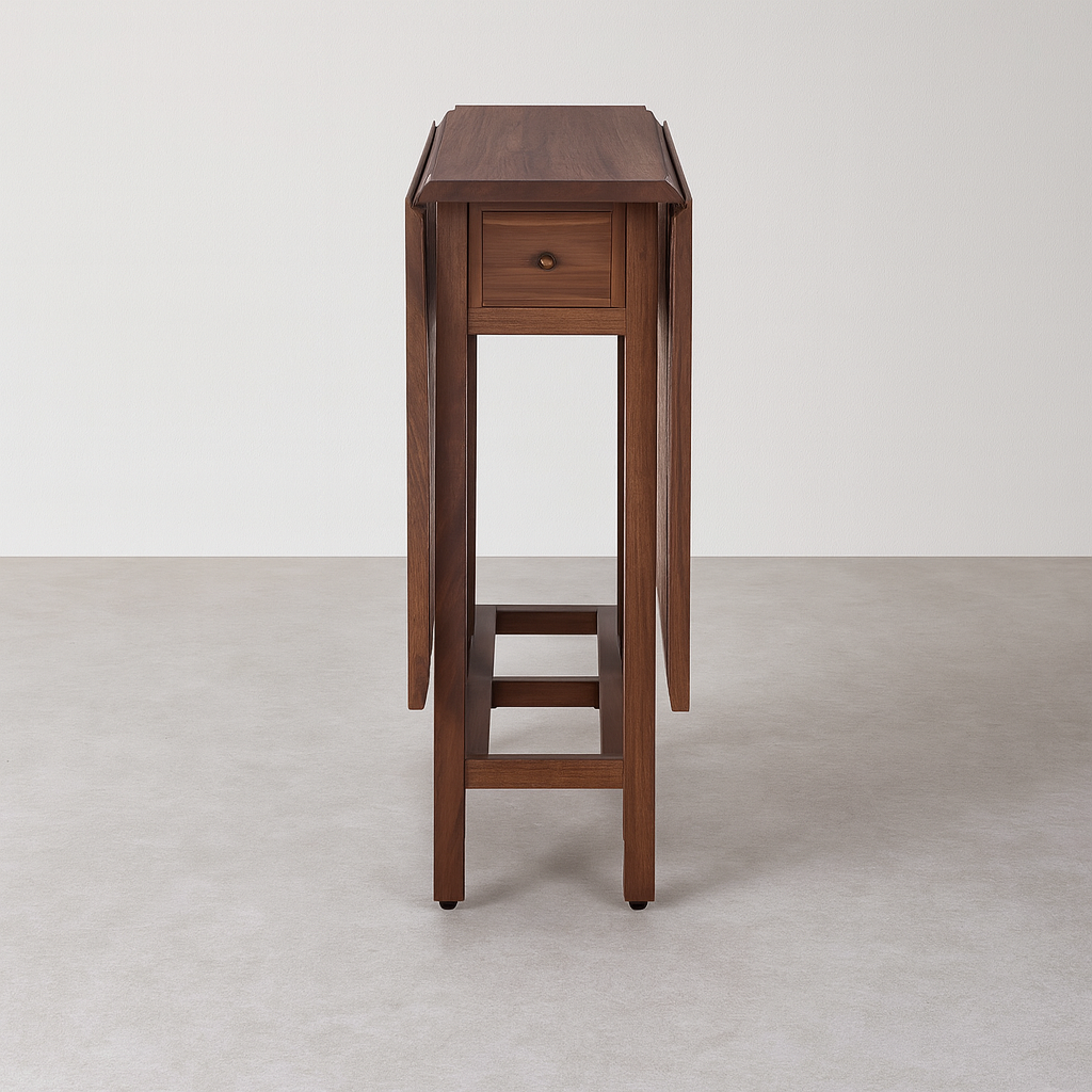 Liam Drop Leaf Campaign Table - Walnut