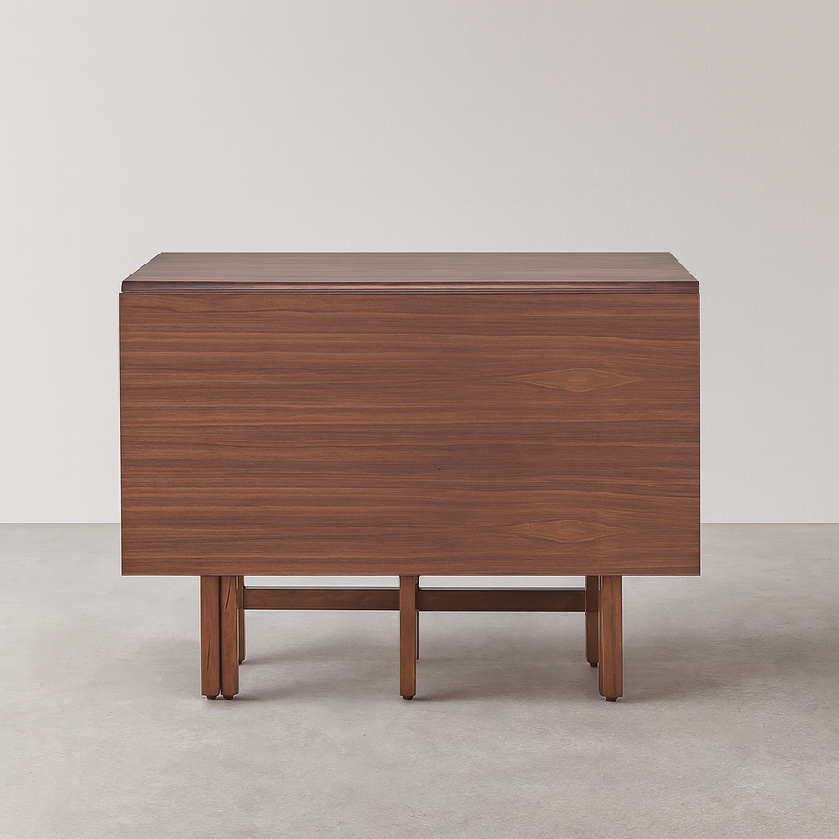 Liam Drop Leaf Campaign Table - Walnut