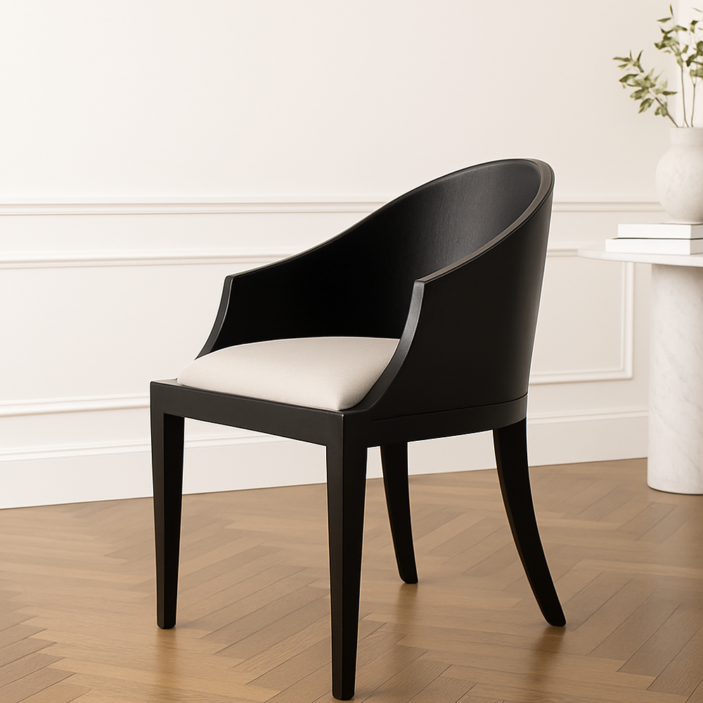 Lisse Arm Chair, Black