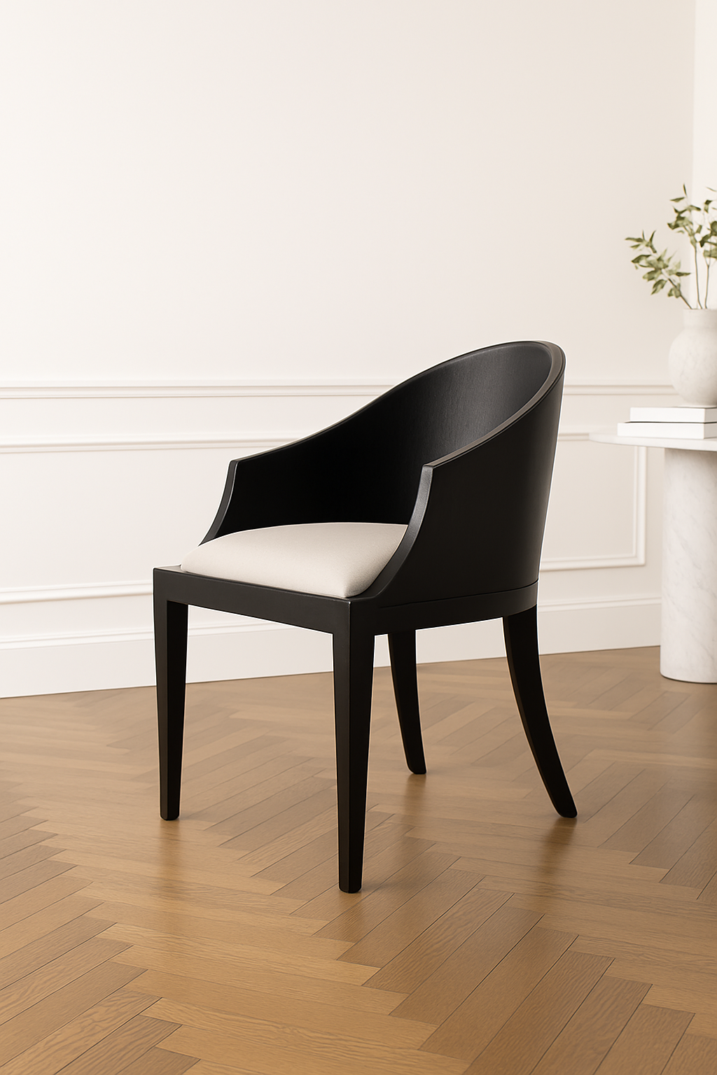 Lisse Arm Chair, Black