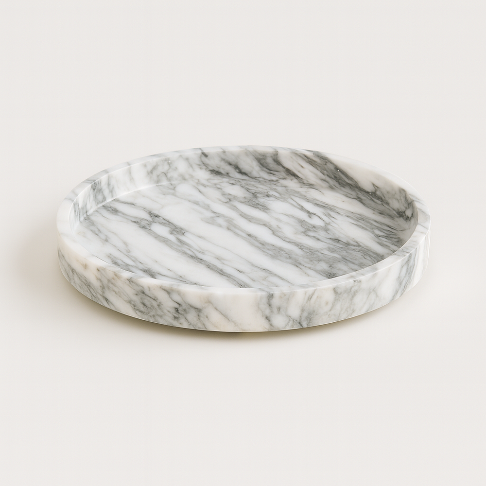 Marbela Tray Round - Arabescato