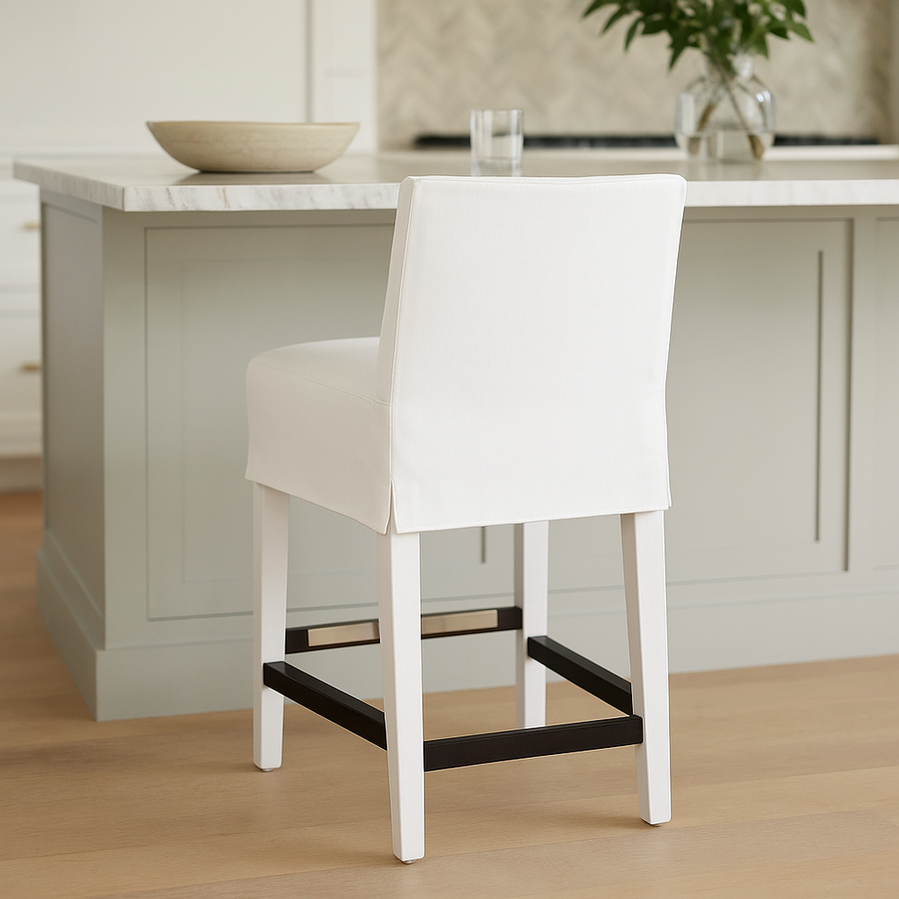 Oppo Slipcovered Counter/Barstool