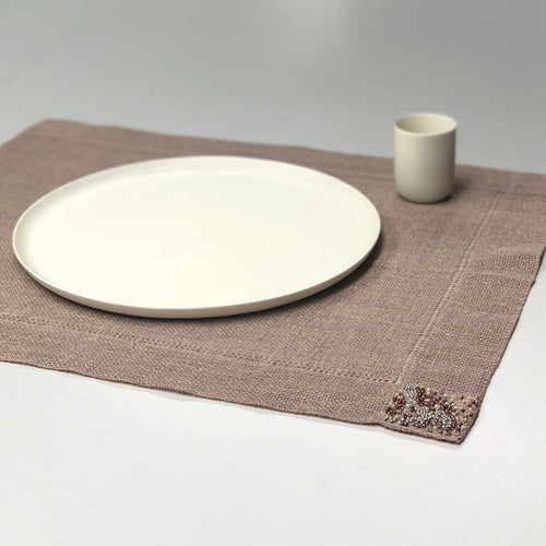 Linen Transparent Pearl Placemat