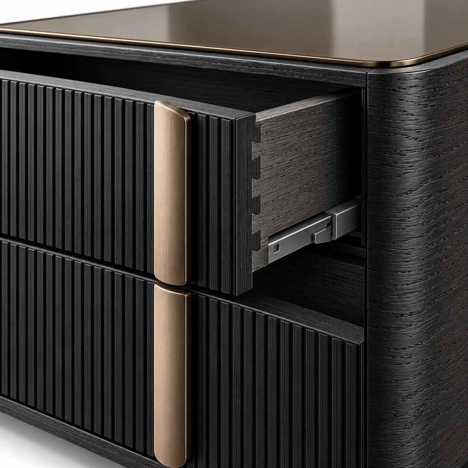 Sable Bedside Table - Low