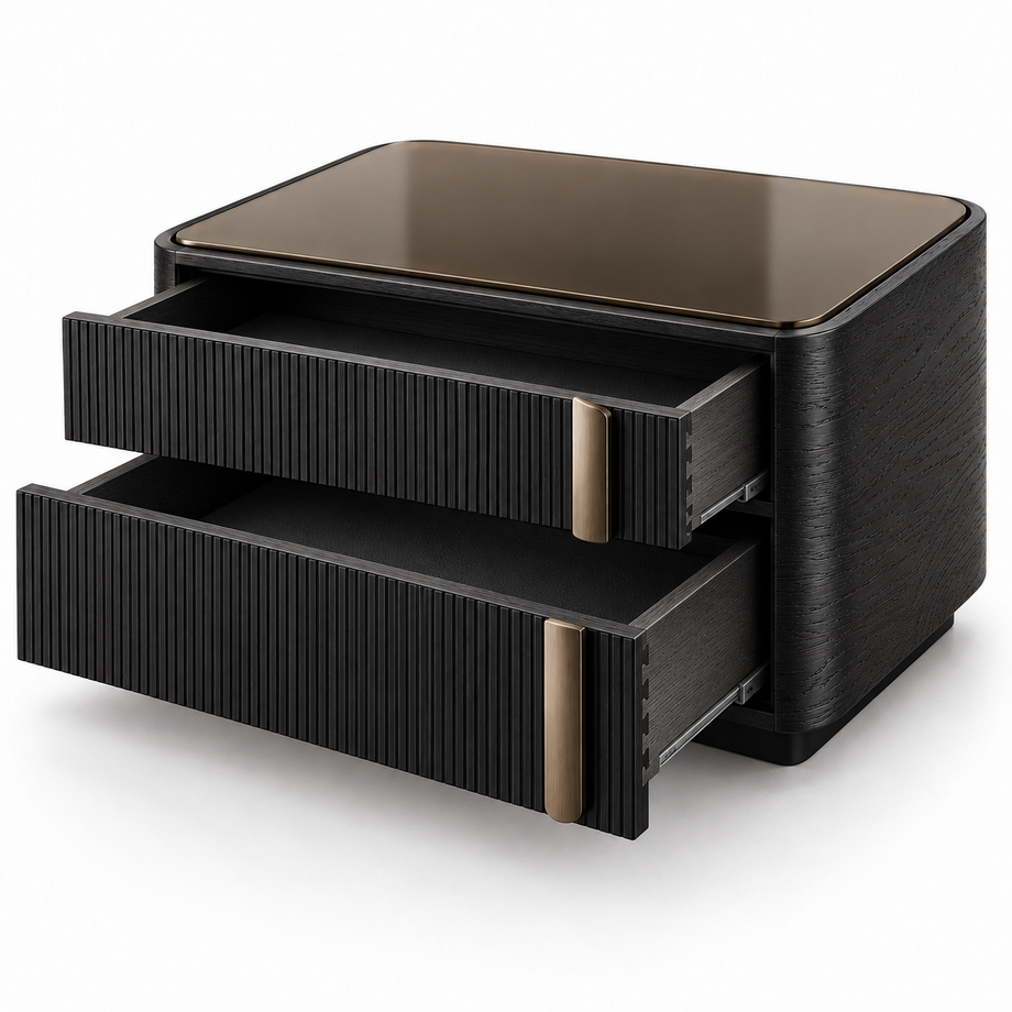 Sable Bedside Table - Low