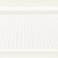 Savannah Wood/Rattan Square Tray - White