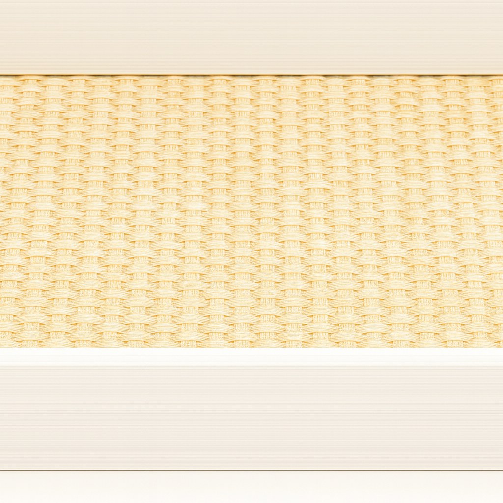 Savannah Wood/Rattan Square Tray - White / Natural
