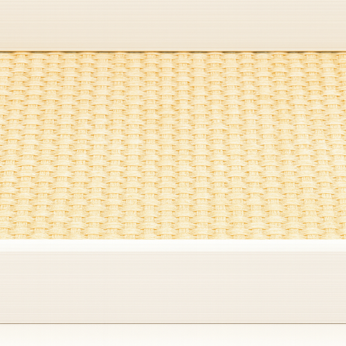 Savannah Wood/Rattan Square Tray - White / Natural
