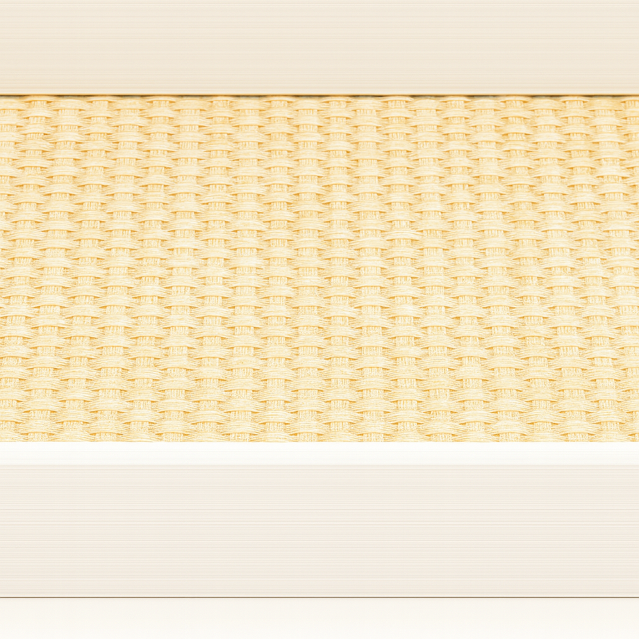 Savannah Wood/Rattan Square Tray - White / Natural
