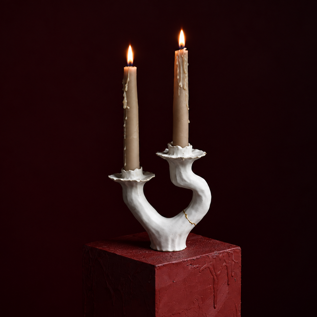 Swan Double Small Candleholder