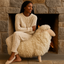 The Sheep Stool, Curly Hair White