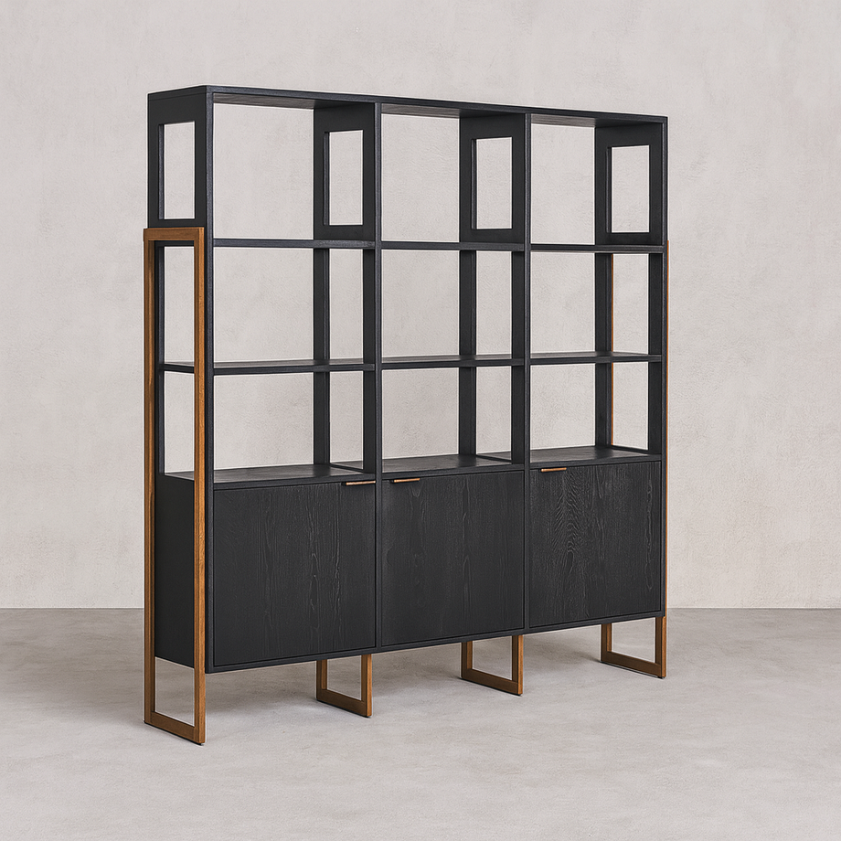 Smith 3-Door Bookcase
