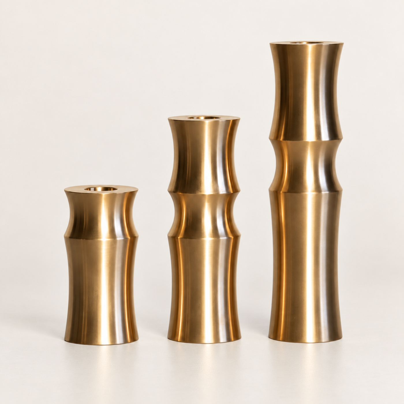 SPINA Brushed Bronze Candleholder