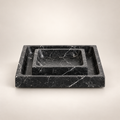 Square Marble Tray, Nero