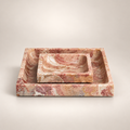 Square Marble Tray, Breccia Pernice