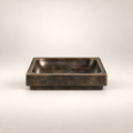 Square Tray Patinated Brass