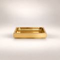 Square Tray Patinated Brass