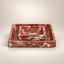 Square Marble Tray, Rosso Francia