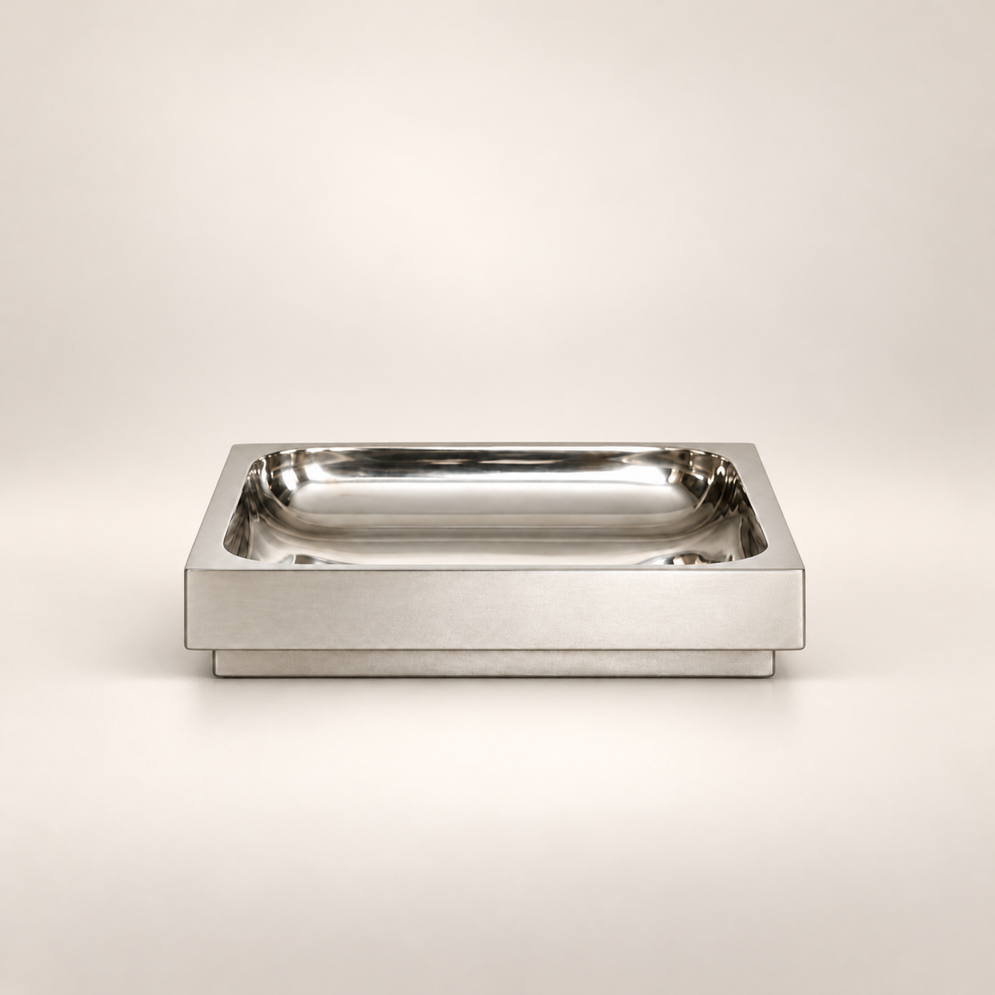 Square Tray Patinated Brass