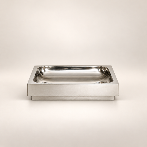 Square Tray Patinated Brass