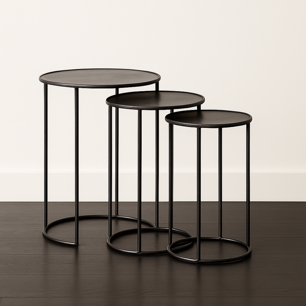Stacked Nesting Tables, Set/3