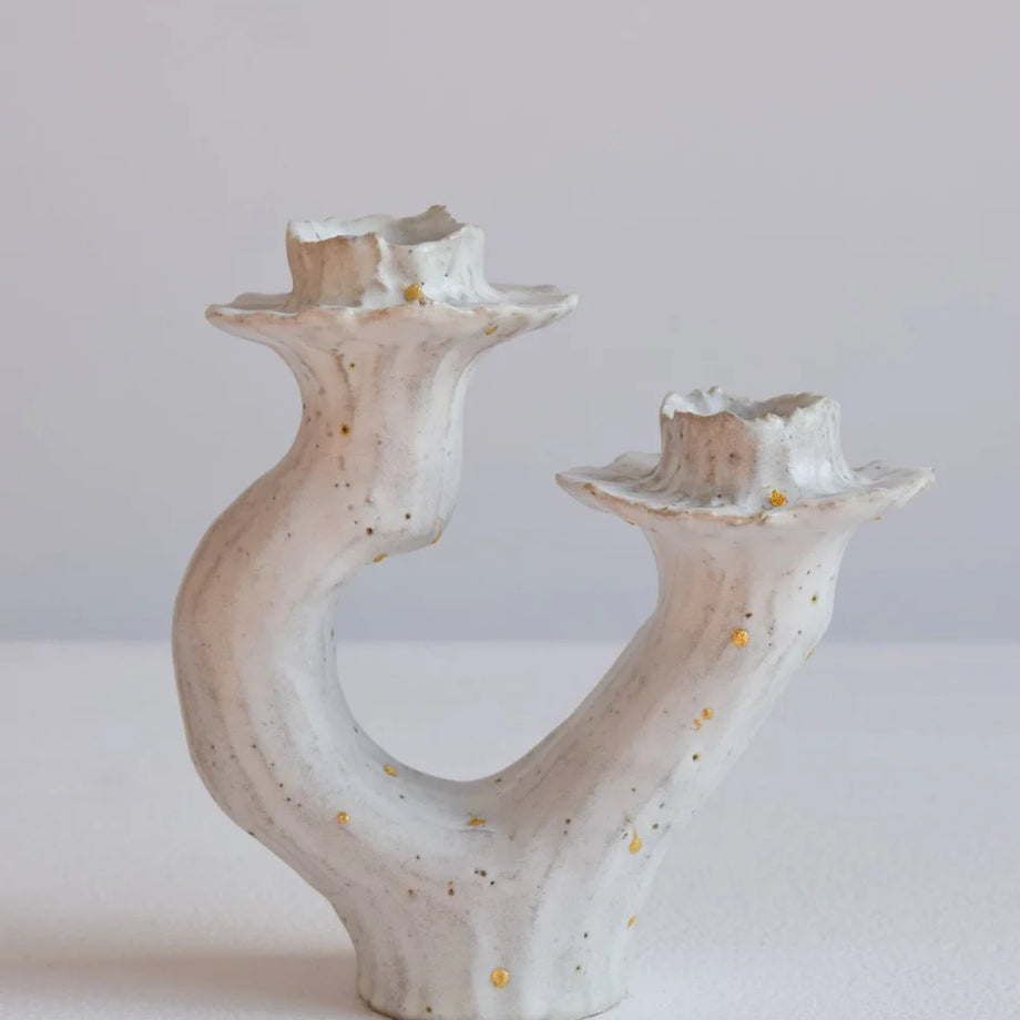 Swan Double Small Candleholder