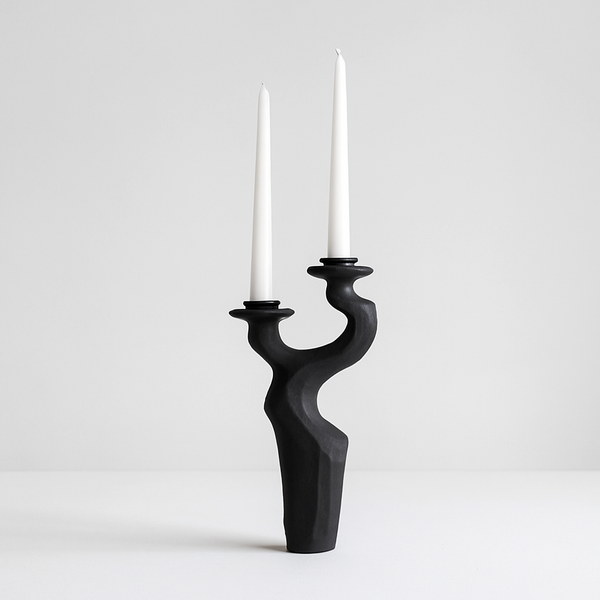 Swan Double Tall Candleholder