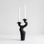 Swan Double Tall Candleholder