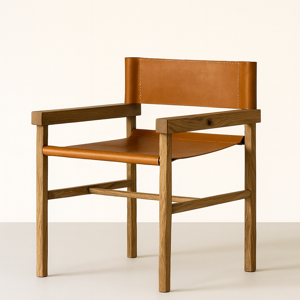 TRESTOL Leather & Oak Chair