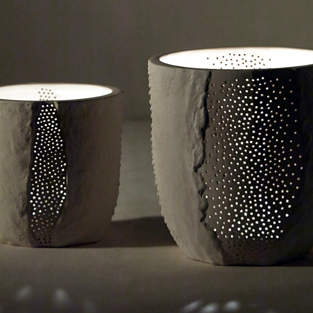 Shagreen Casted Candle Holder